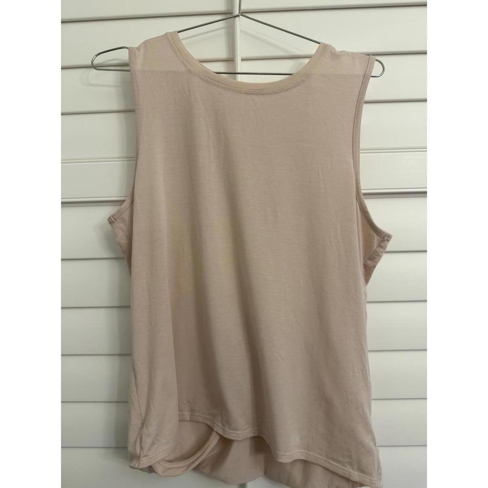 Athleta open back cross over tank top‎ light pink size Large